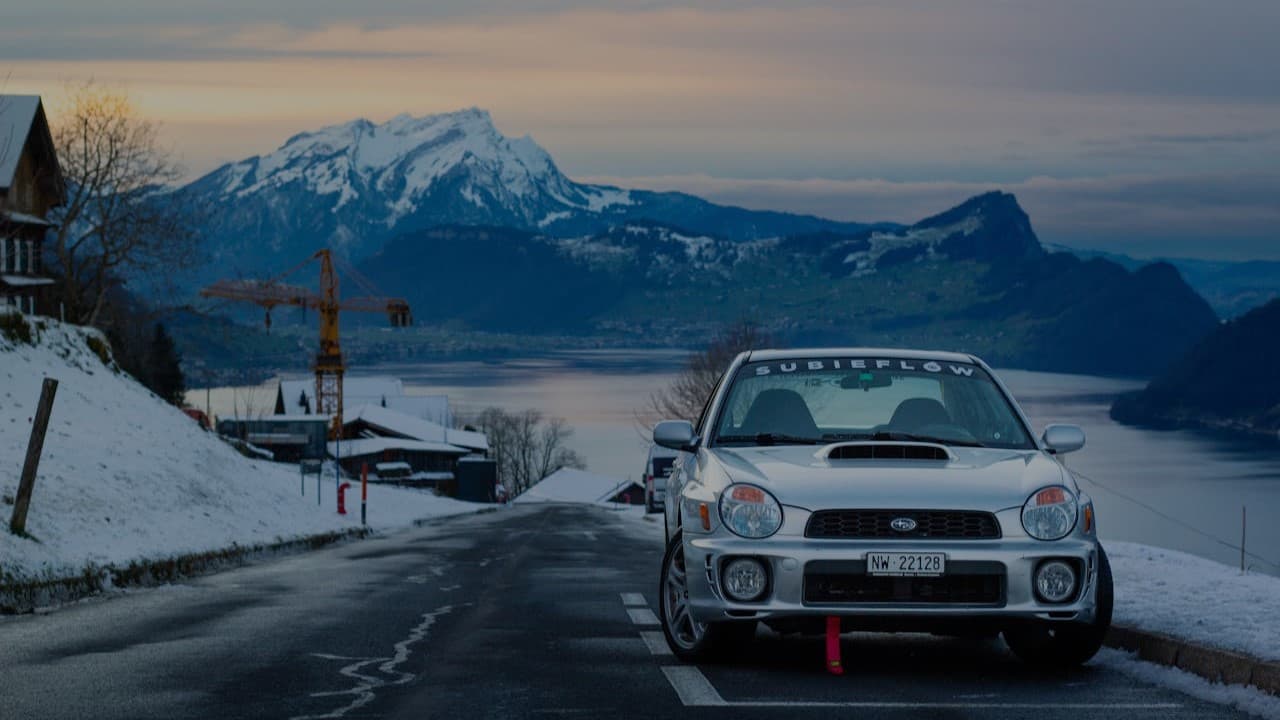 Snowy mountain slopes at St. Moritz resort